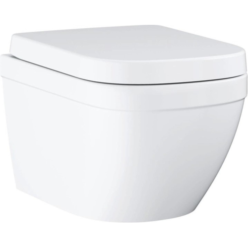 Унітаз підвісний GROHE Euro Ceramic 39328000 безободковий альпін-білий з сидінням 39330001 Soft Close
