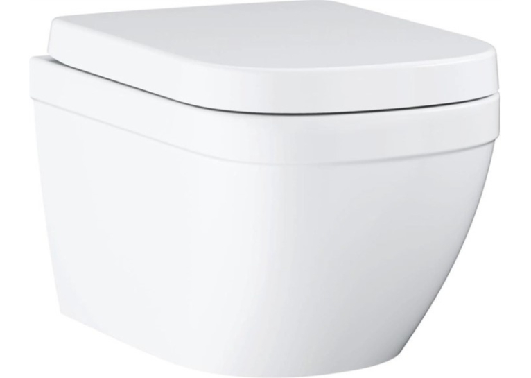 Унітаз підвісний GROHE Euro Ceramic 39328000 безободковий альпін-білий з сидінням 39330001 Soft Close