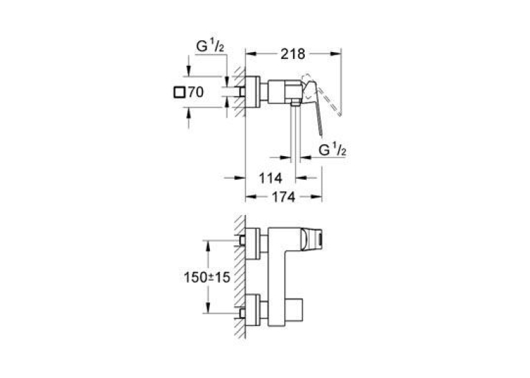 Змішувач для душу Grohe EUROCUBE 23145000