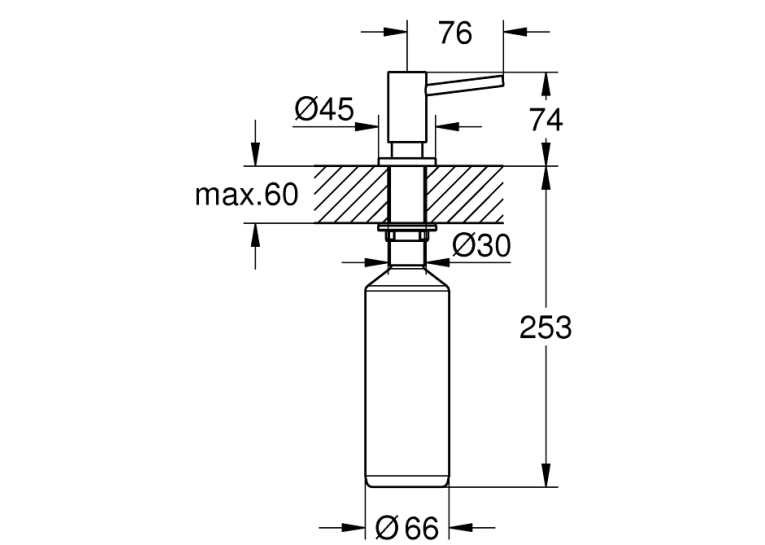 Дозатор рідкого мила GROHE Cosmopolitan, 40535A00 Графіт