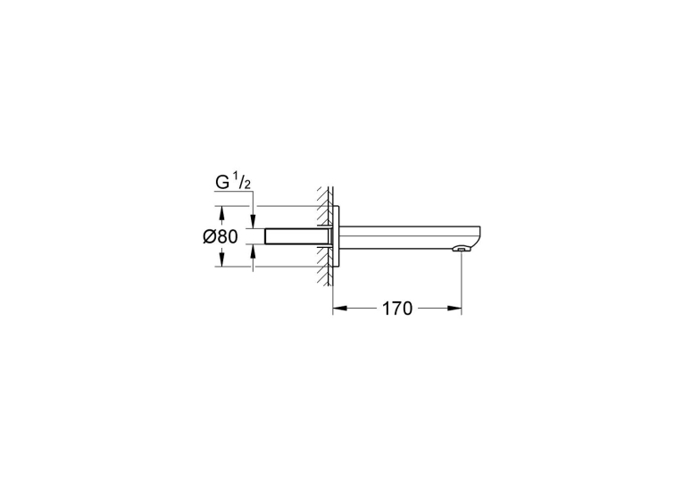 Вилив для ванни Grohe Eurosmart Cosmopolitan, 13261000