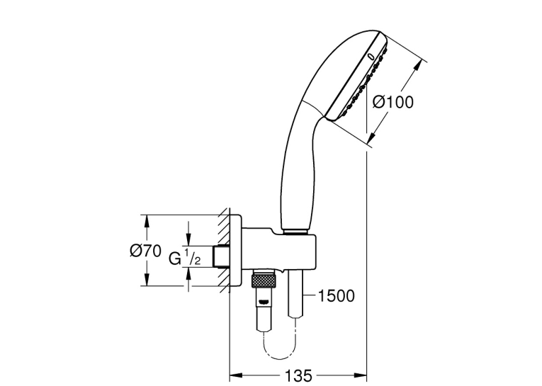 Комплект прихованого монтажу для душу Grohe EuroSmart 26416SC3
