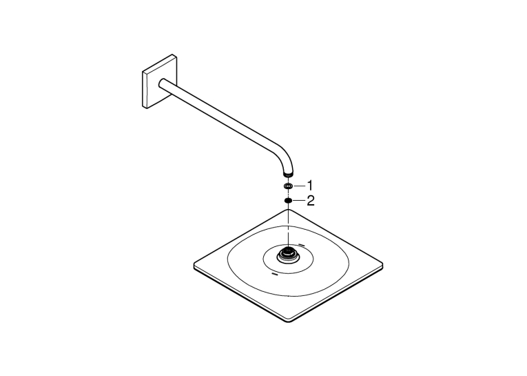 Верхній душ із душовим кронштейном GROHE Rainshower Cosmopolitan 310, 26563000