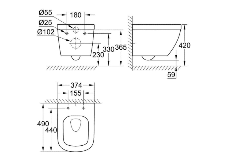 Унітаз підвісний Grohe Euro Ceramic 39206000