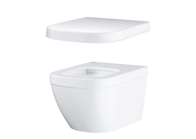 Унитаз  укороченный подвесной Grohe Euro Ceramic 39206000 + сиденье Slow closing 39458000