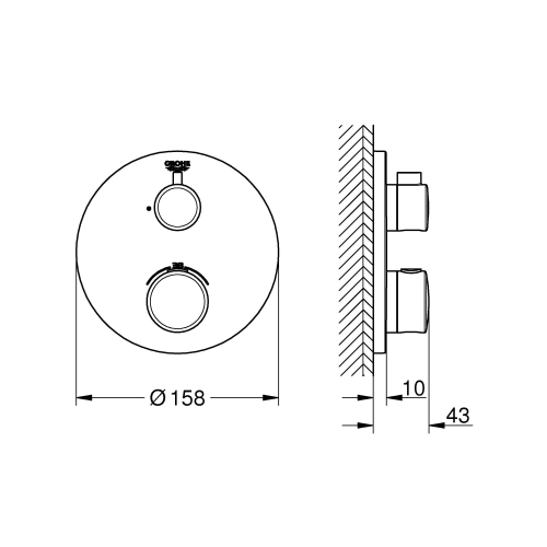 Grohe Grohtherm Термостат для душа, 24075000
