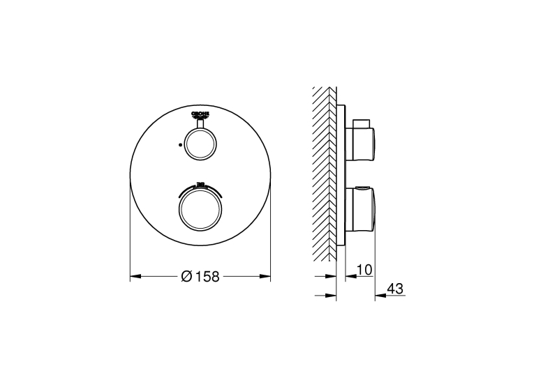 Grohe Grohtherm Термостат для душу, 24075000