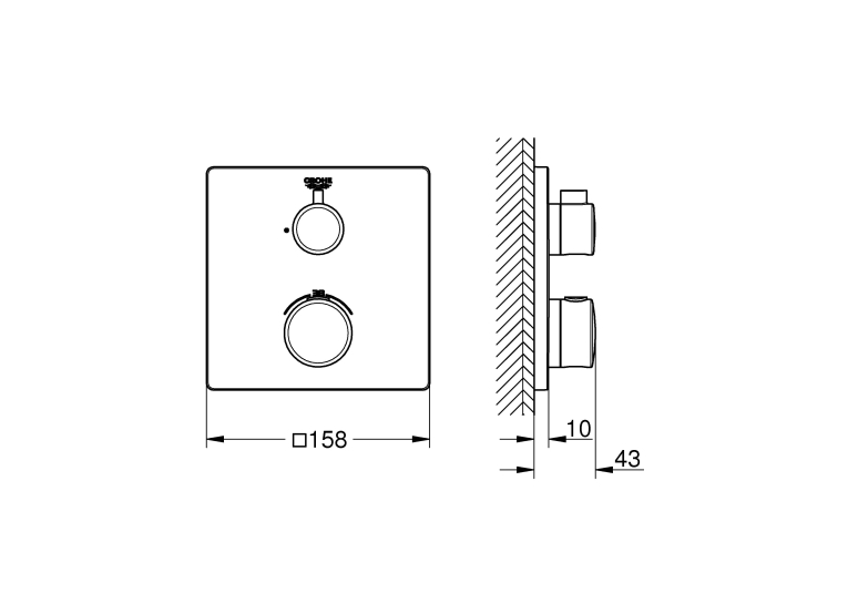 Змішувач термостат для душу Grohe Grohtherm 24078000