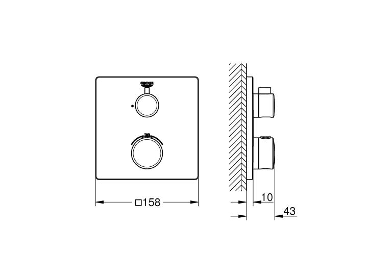 Змішувач термостат для душу Grohe Grohtherm 24078000