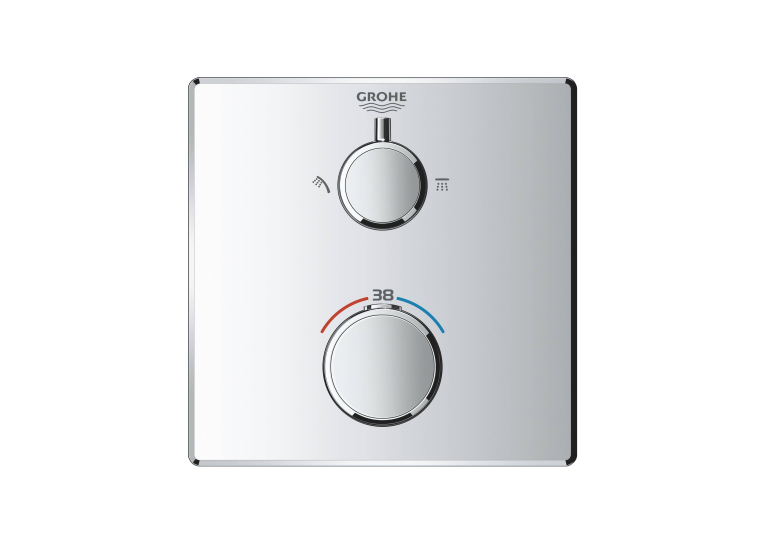 Grohe Grohtherm Термостат для душу з перемикачем на 2 положення верхній/ручний душ, 24079000
