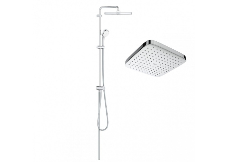 Комплект: Термостат для ванни Grohe Grohtherm 1000, 34155003+Душова система Flex для настінного монтажу Grohe Tempesta Cosmopolitan System 250 26694000