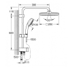 Комплект: Термостат для ванни Grohe Grohtherm 1000, 34155003+Душова система Flex для настінного монтажу Grohe Tempesta Cosmopolitan System 250 26694000