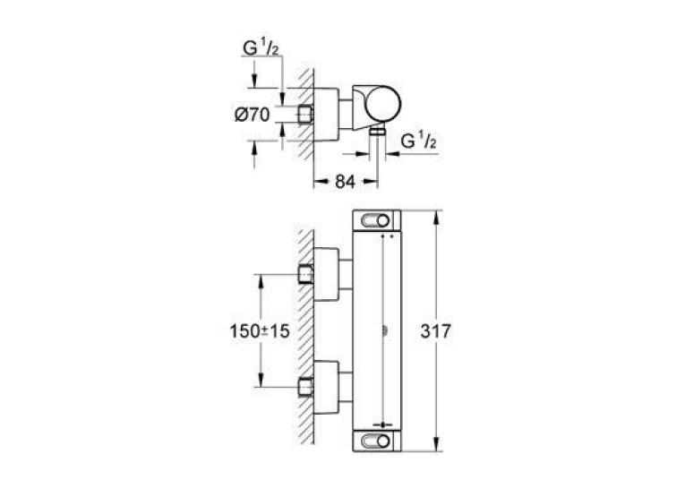 Змішувач-термостат для душу Grohe GROHTHERM 2000 34169001