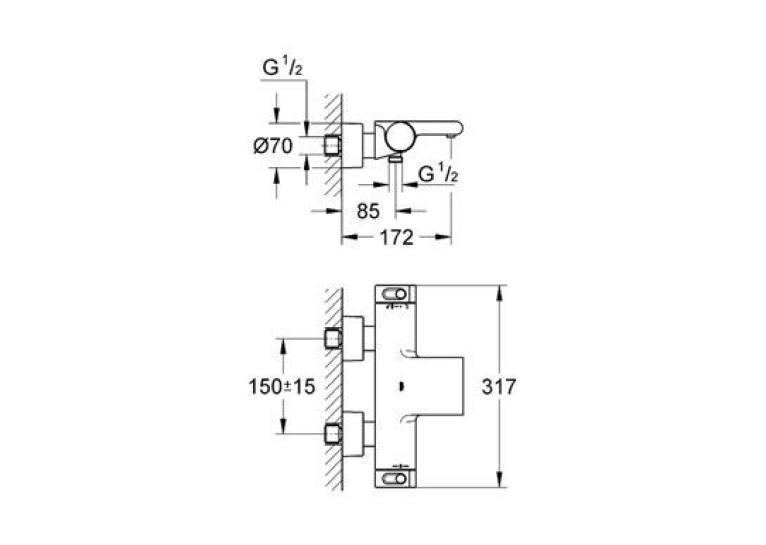 Змішувач-термостат для ванни Grohe GROHTHERM 2000 34174001