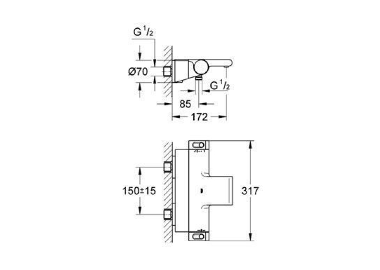 Змішувач-термостат для ванни Grohe GROHTHERM 2000 NEW 34464001
