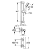 Термостат для душа Grohe Grohtherm 800 с душевым гарнитуром Tempesta Cosmopolitan 34769000