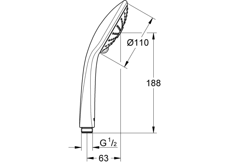 Ручной душ Grohe Euphoria 110 Massage, 27221001