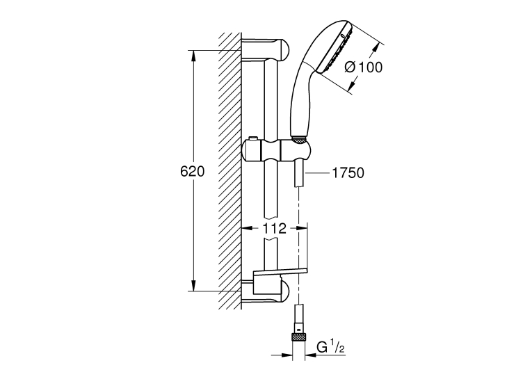 Душевой гарнитур Grohe New Tempesta 100 27926001