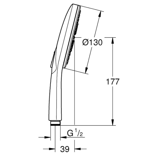 Ручний душ, 3 режими струменя Grohe Rainshower Smartactive 130 26574GL0 Золото