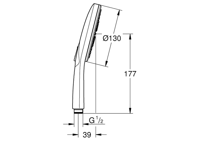 Ручний душ, 3 режими струменя Grohe Rainshower Smartactive 130 26574GL0 Золото