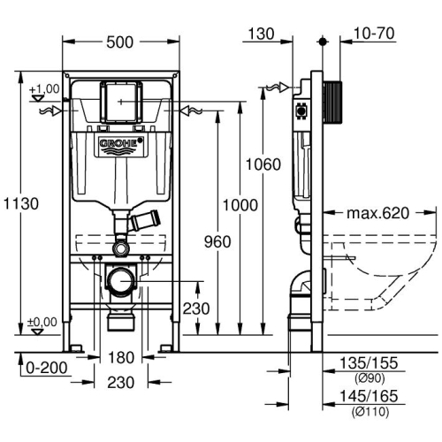 Инсталляционная система  GROHE Rapid SL (39002000)