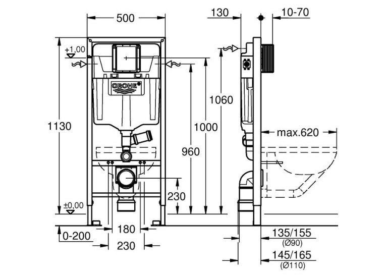 Инсталляционная система  GROHE Rapid SL (39002000)
