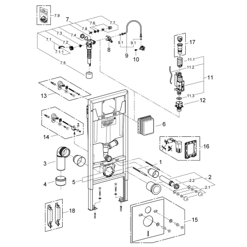Инсталляционная система  GROHE Rapid SL (39002000)