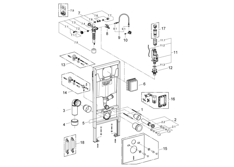 Инсталляционная система  GROHE Rapid SL (39002000)