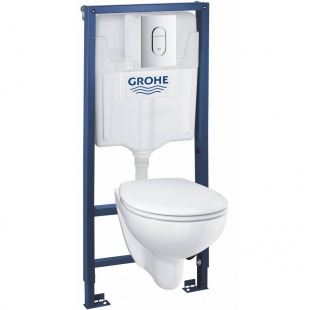 Комплект Solido 5 в 1: инсталляция Grohe Rapid SL + подвесной унитаз Bau Ceramic 39418000