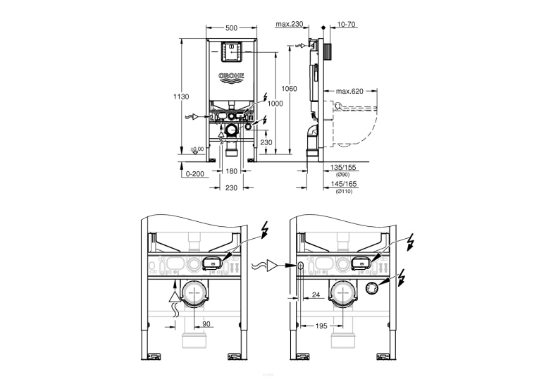 Інсталяційна система GROHE Rapid SLX 39598000