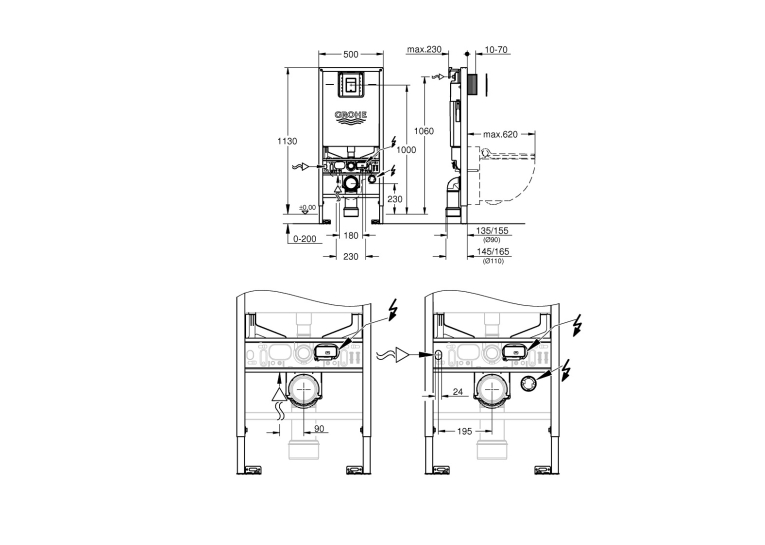 Інсталяційна система GROHE Rapid SLX 39603000