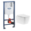 Комплект: Інсталяція GROHE Rapid SL 38772001 з панеллю змиву Skate Cosmopolitan 38732000 + унітаз DEVIT Linea 3040120 із сидінням Soft Close дюропласт, 38772001+38732000+487356