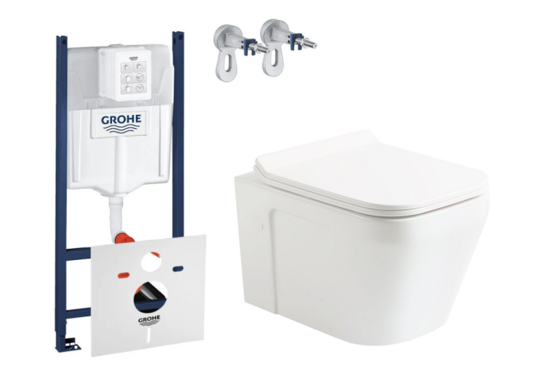 Комплект: Инсталляция Grohe Rapid SL 3в1 (3884000G) + Унитаз подвесной Devit UP (3020120) + Крышка S
