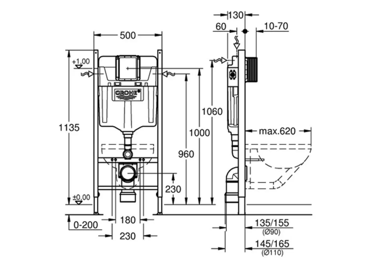 Інсталяція для унітаза Grohe Rapid SL 3884000G
