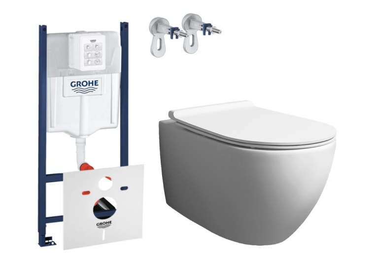 Комплект: Інсталяція Grohe SL 3в1 (3884000G) + Унітаз підвісний Simas Vignoni (VI18) + Кришка Soft-