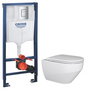 Комплект: Инсталляция Grohe Rapid SL (38772001) + Унитаз подвесной Ravak WC ZANTE RimOff GPX2240040 (38772001+GPX2240040)