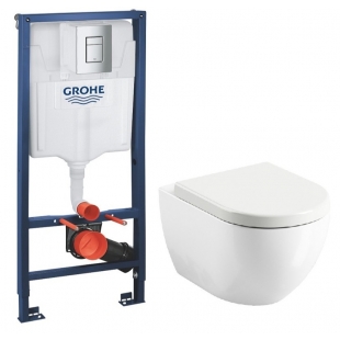 Комплект: Инсталляция Grohe Rapid SL (38772001) + Унитаз подвесной Ravak WC Uni Chrome X01516 (38772001+X01516)