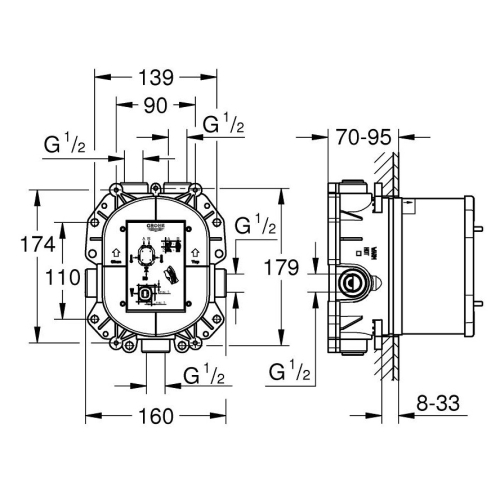 Скрытая часть смесителя Grohe Rapido T 35500000