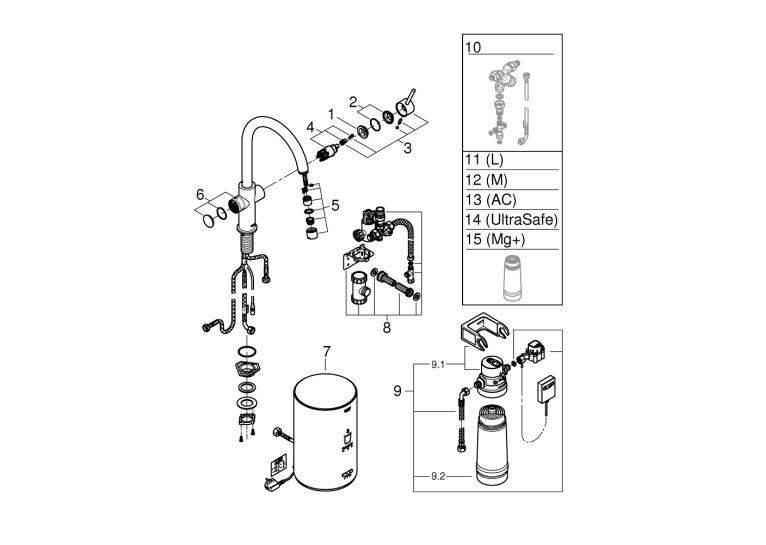 Кухонний змішувач із бойлером GROHE RED DUO 30083001