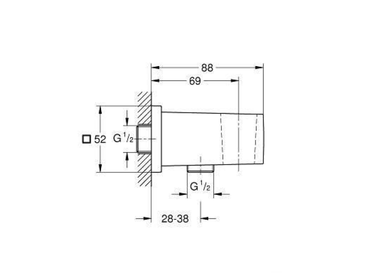 Подключение для душевого шланга GROHE EUPHORIA CUBE, 26370000