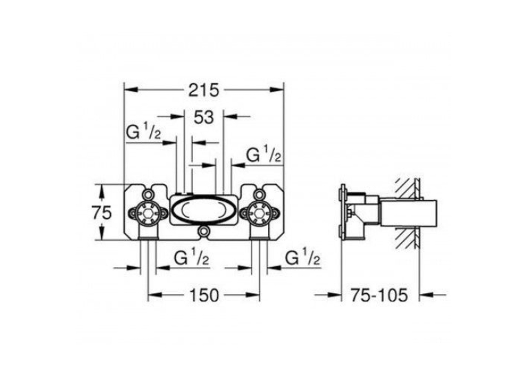 Скрытая часть смесителя Grohe SmartControl 26449000