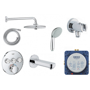 Комплект скрытого монтажа GROHE SmartControl для ванны и душа на 3 потребителя, 34614SC3