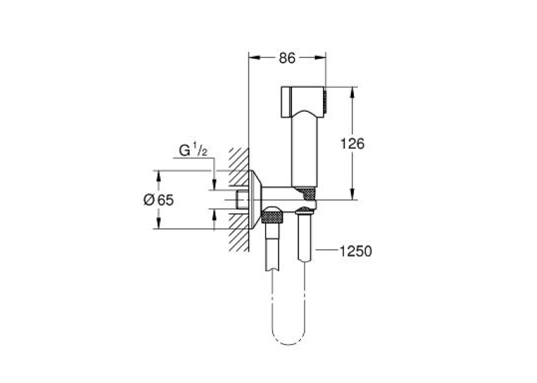 Комплект гигиенического душа Grohe Sena Trigger Spray 35  26332000