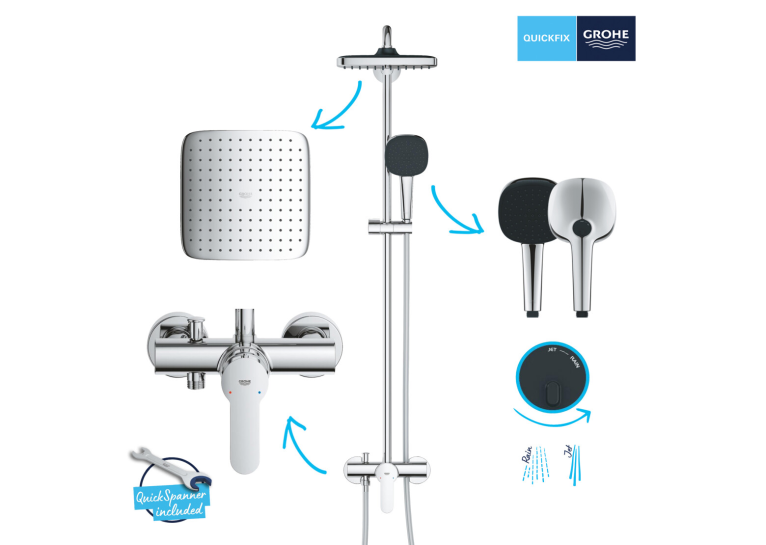 Душова система термостатична Grohe QuickFix Vitalio Comfort System 250 26985001