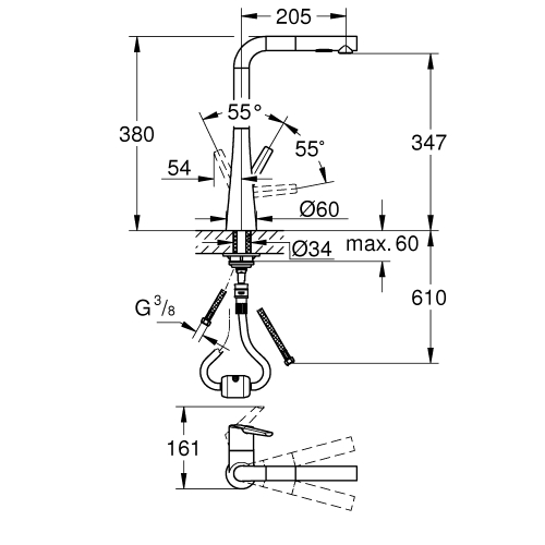 Смеситель кухонный Grohe Zedra 32553002