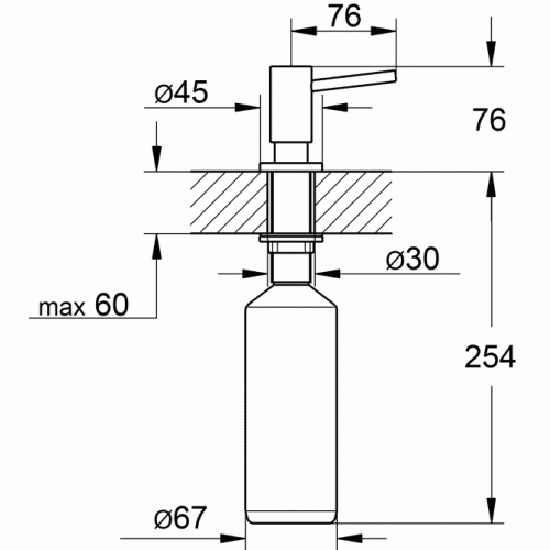 Дозатор рідкого мила GROHE Cosmopolitan, 40535DC0 Сталь