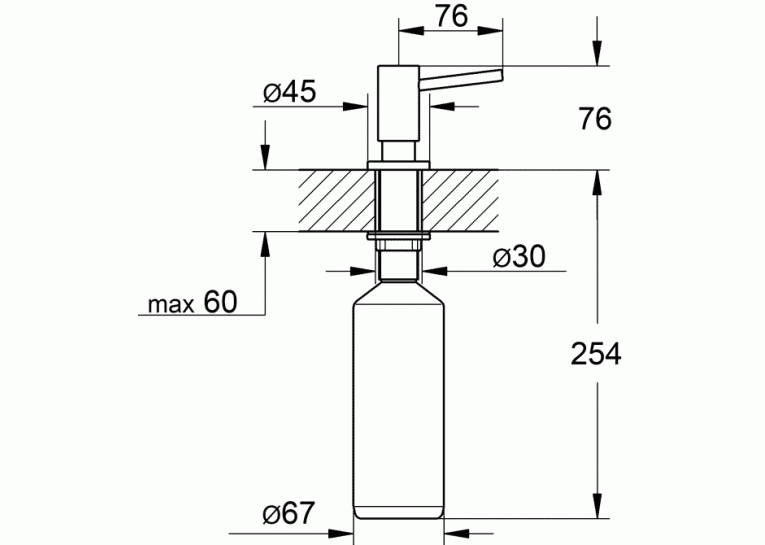 Дозатор жидкого мыла GROHE Cosmopolitan, 40535DC0 Сталь