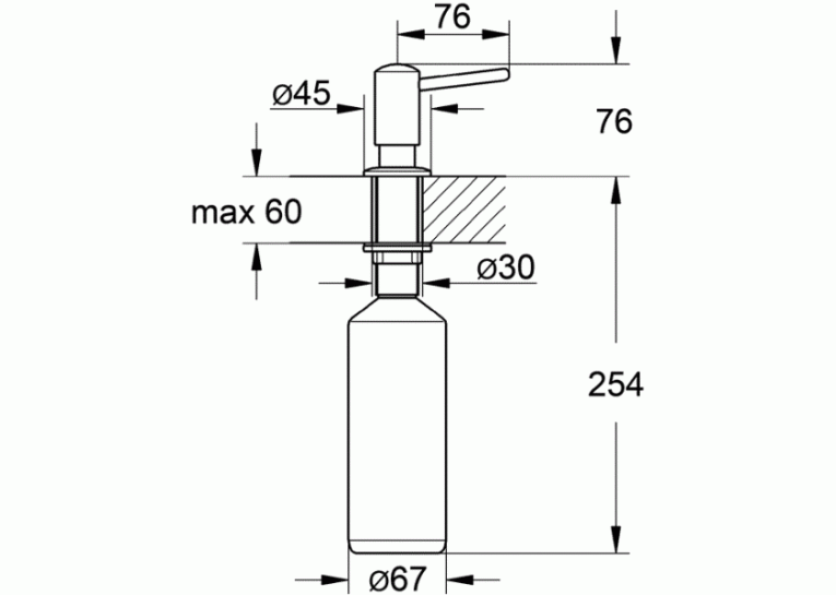 Дозатор рідкого мила GROHE Contemporary, чорний, 1021652430