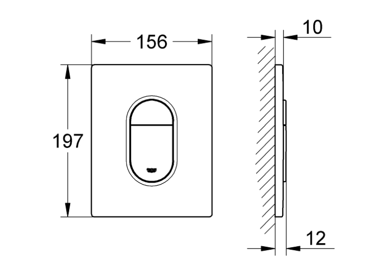 Кнопка змиву для інсталяції Grohe ARENA Cosmopolitan 38844000, хром