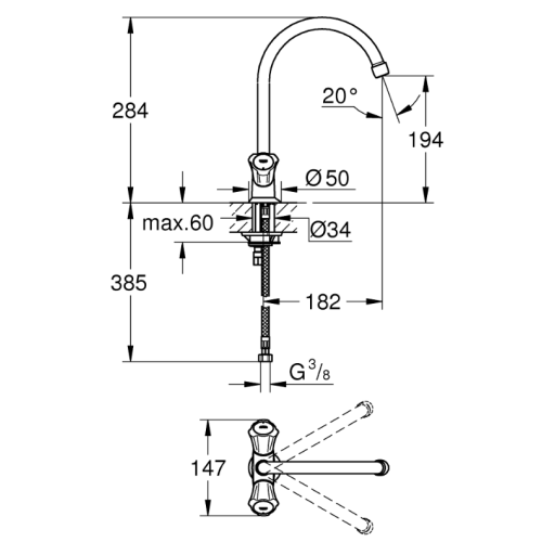Смеситель для кухни Grohe Costa L 31831001